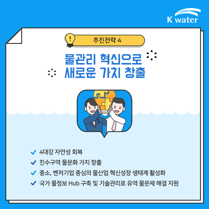 추진전략4, 물관리 혁신으로 새로운 가치 창출