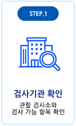 검사기관확인 관할검사소와 검사가능항목확인