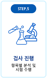 검사진행 항목별분석 및 시험 수행