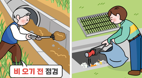 홍수 국민 행동요령 이미지 3, 비 오기 전 점검